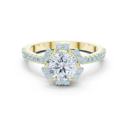 Round Halo Lab Grown Diamond Ring