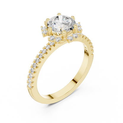 Round Halo Lab Grown Diamond Ring