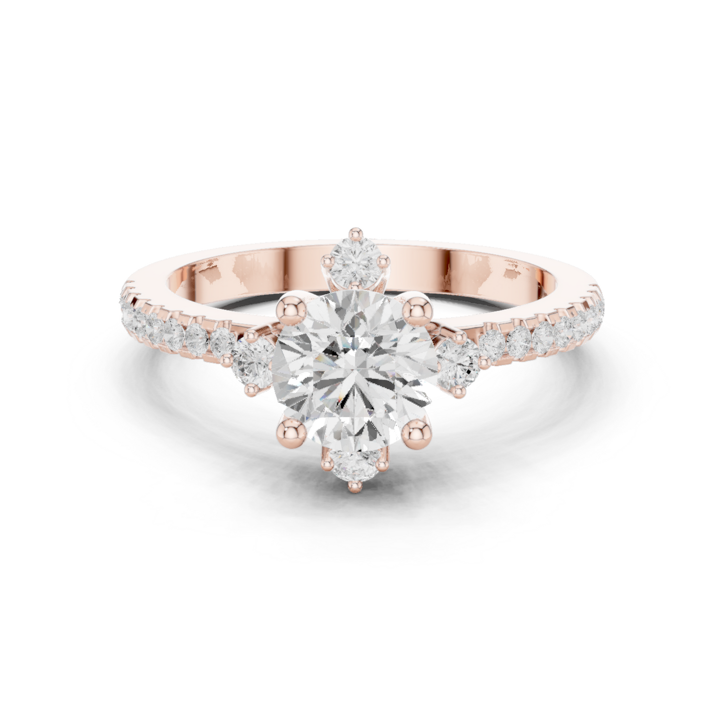 Round Halo Lab Grown Diamond Ring