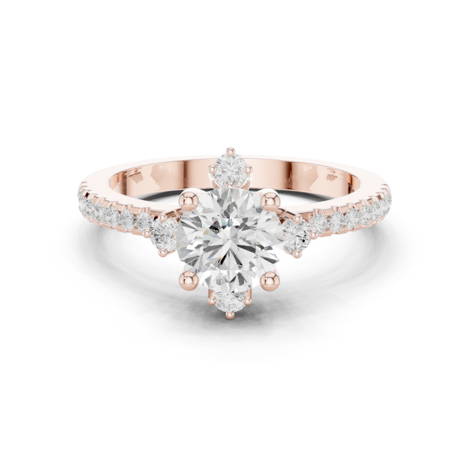 Round Halo Lab Grown Diamond Ring
