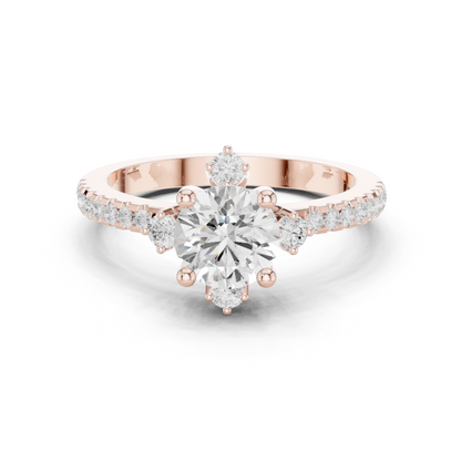 Round Halo Lab Grown Diamond Ring
