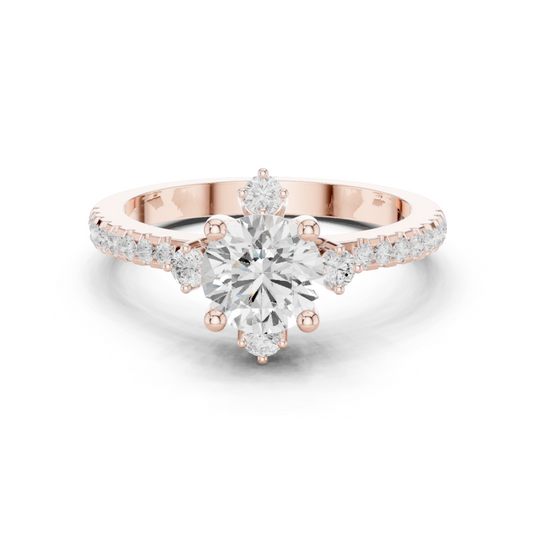 Round Halo Lab Grown Diamond Ring