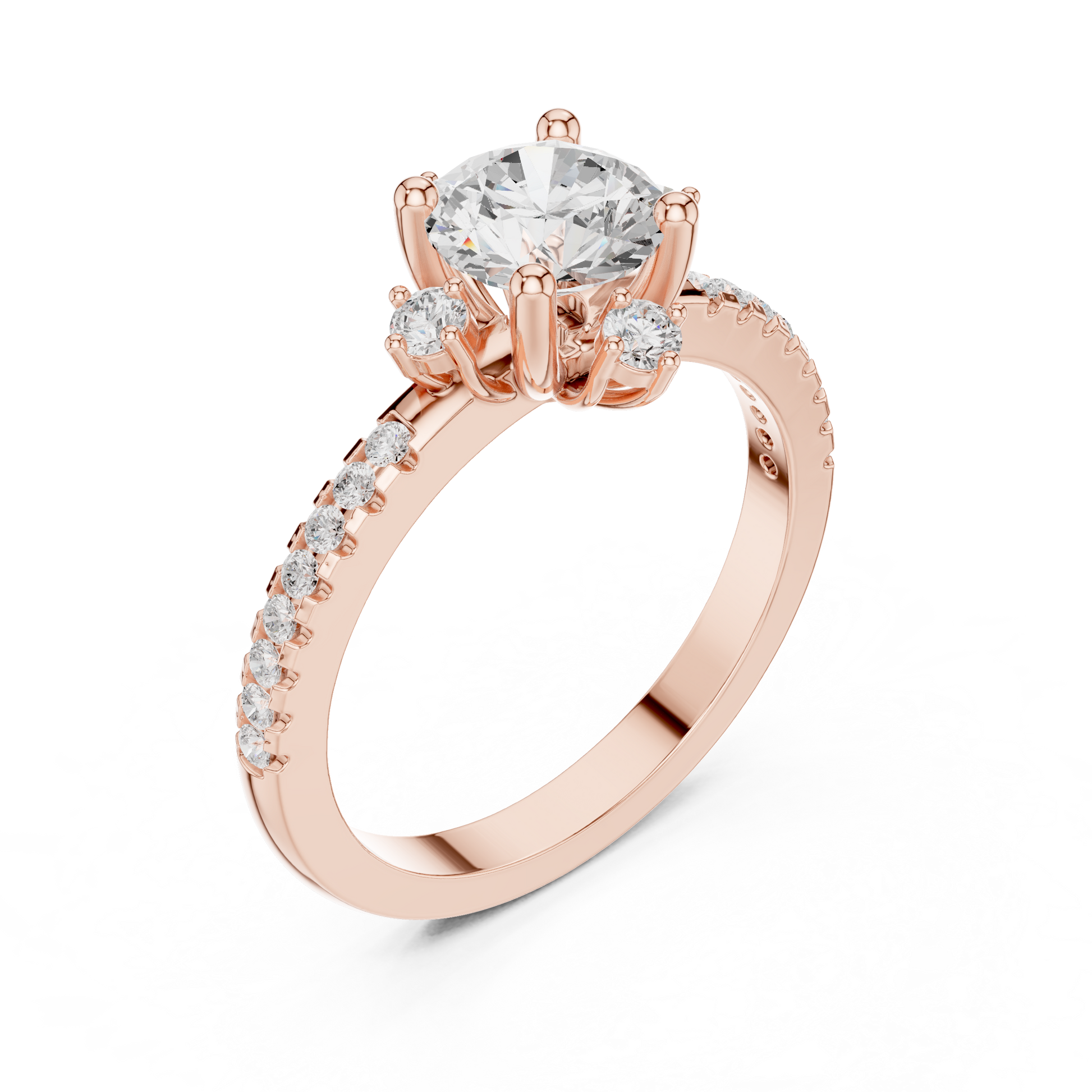 Round Halo Lab Grown Diamond Ring