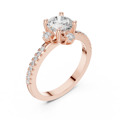Round Halo Lab Grown Diamond Ring