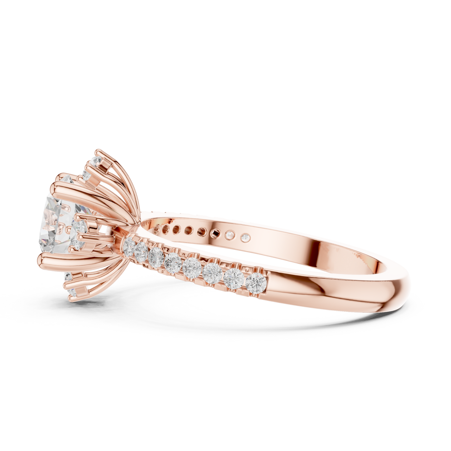 Round Halo Lab Grown Diamond Ring