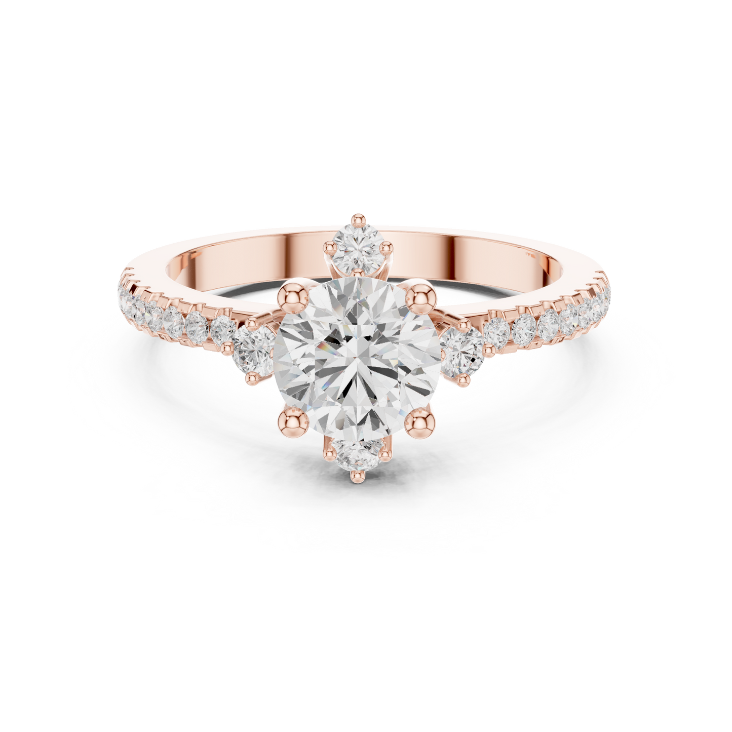 Round Halo Lab Grown Diamond Ring