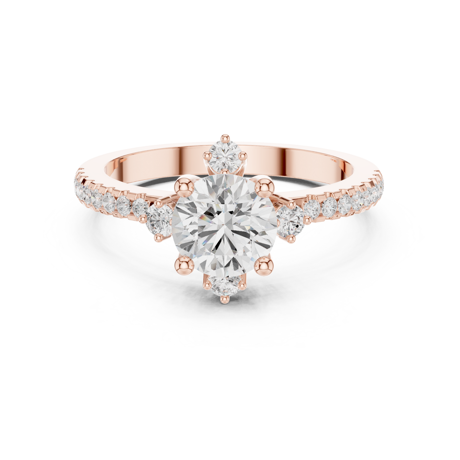 Round Halo Lab Grown Diamond Ring