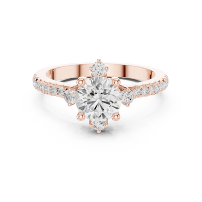 Round Halo Lab Grown Diamond Ring