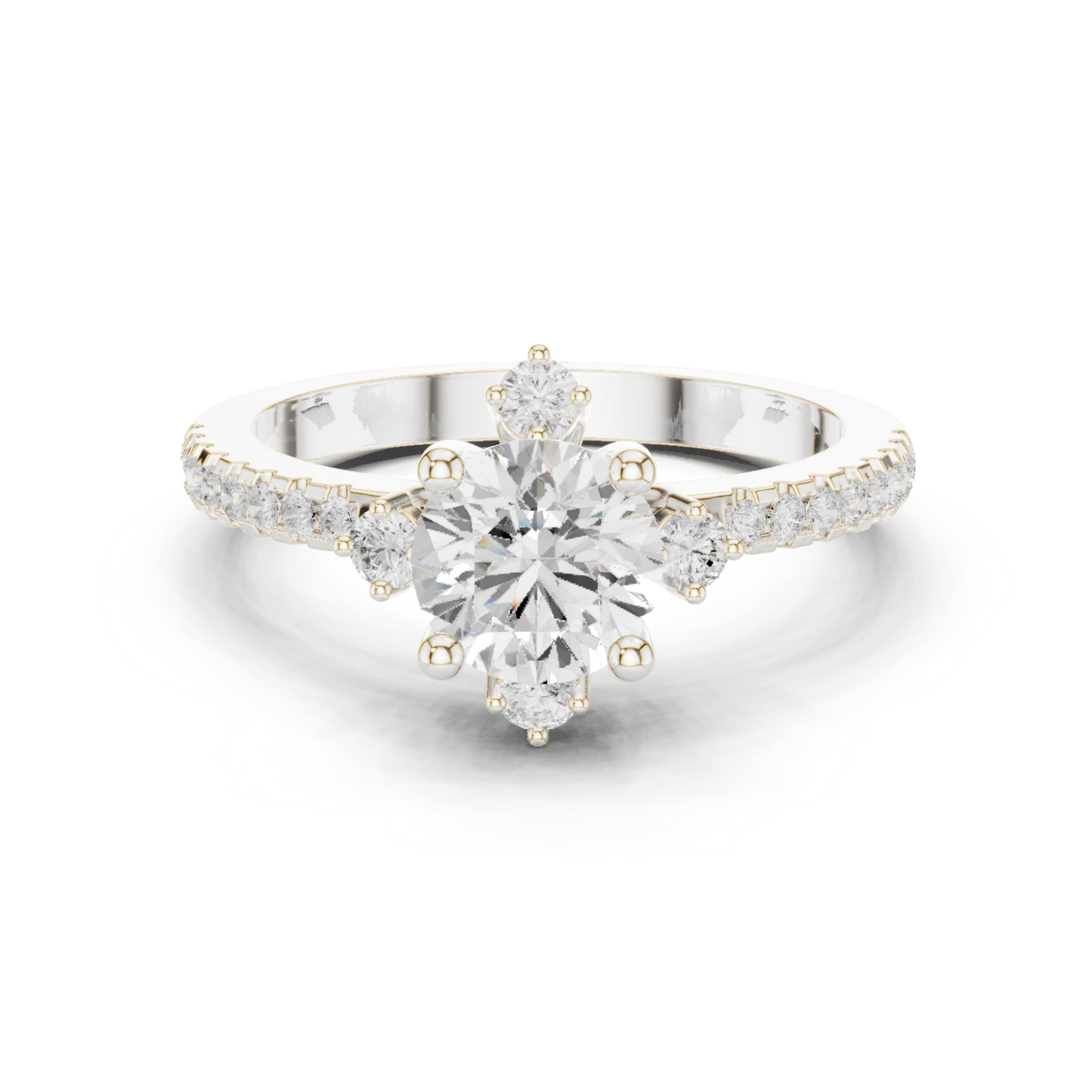 Round Halo Lab Grown Diamond Ring