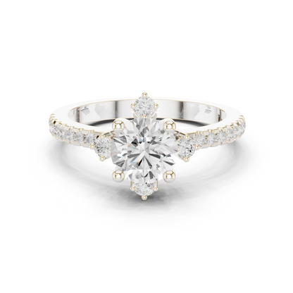 Round Halo Lab Grown Diamond Ring