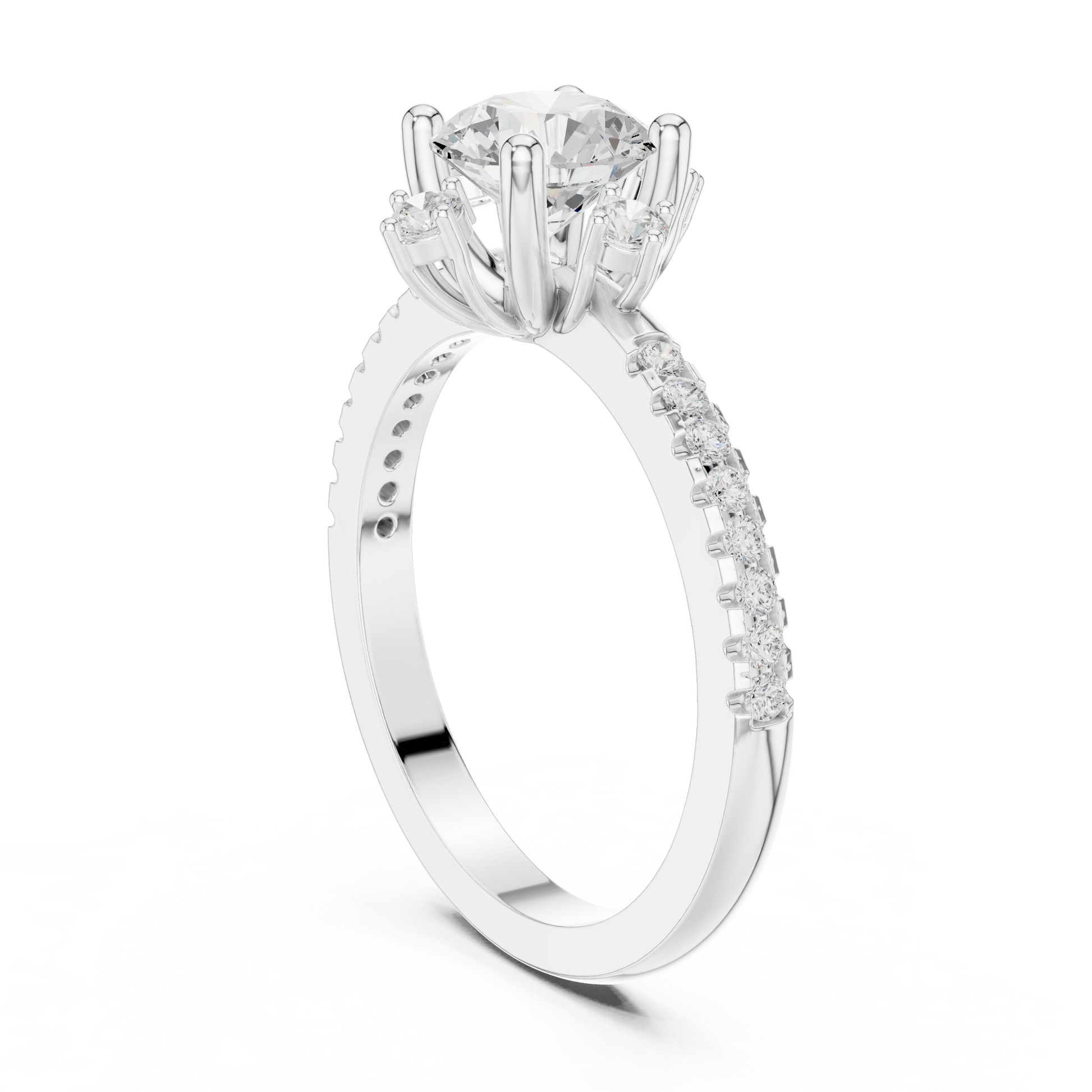 Round Halo Lab Grown Diamond Ring
