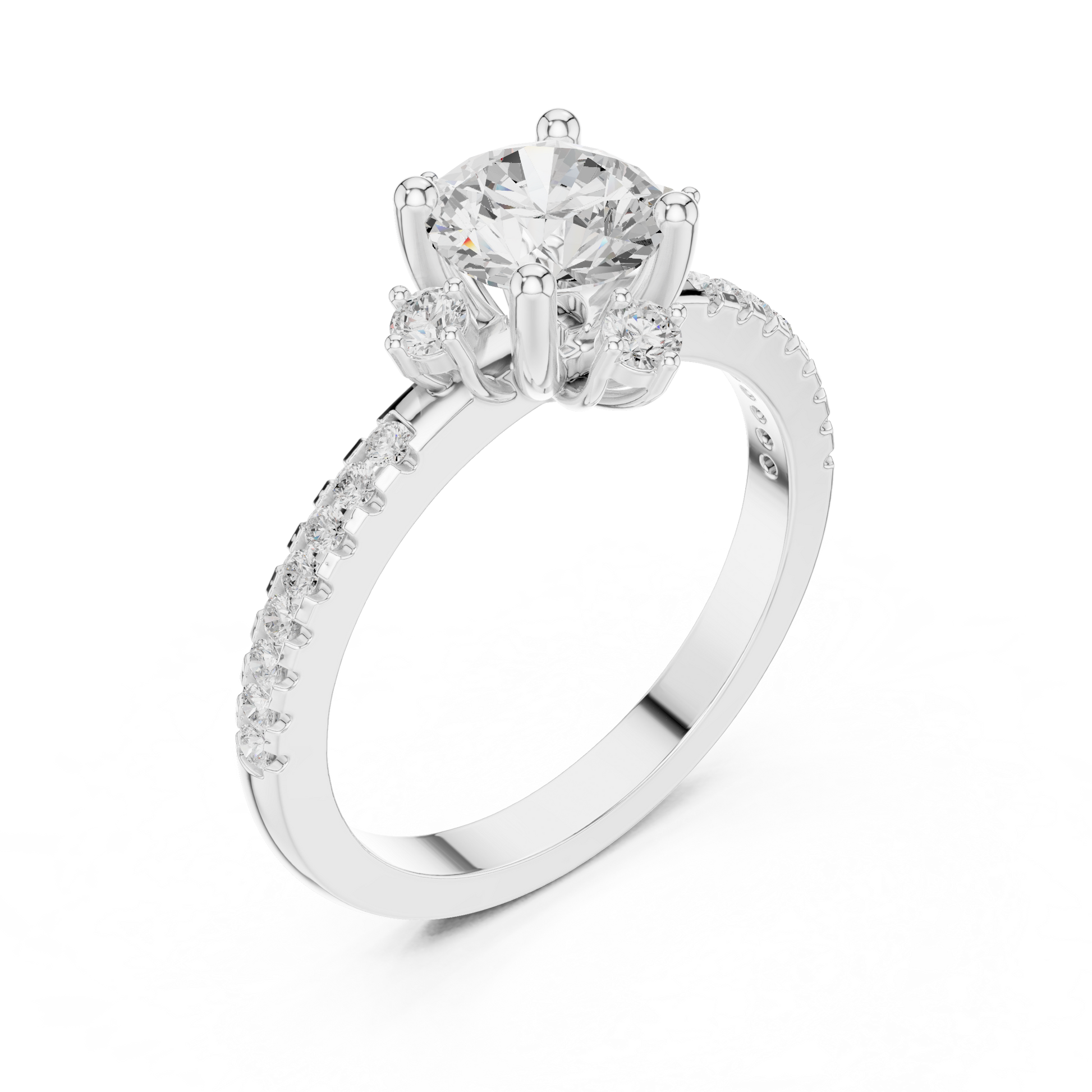 Round Halo Lab Grown Diamond Ring
