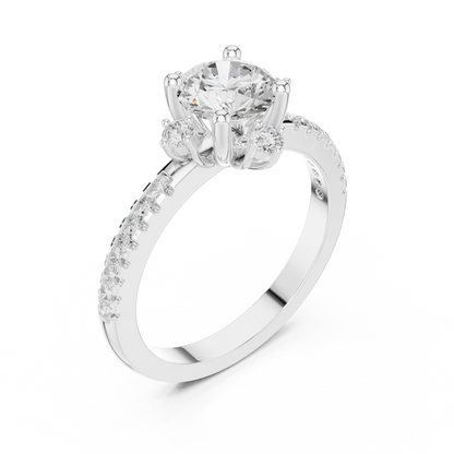 Round Halo Lab Grown Diamond Ring