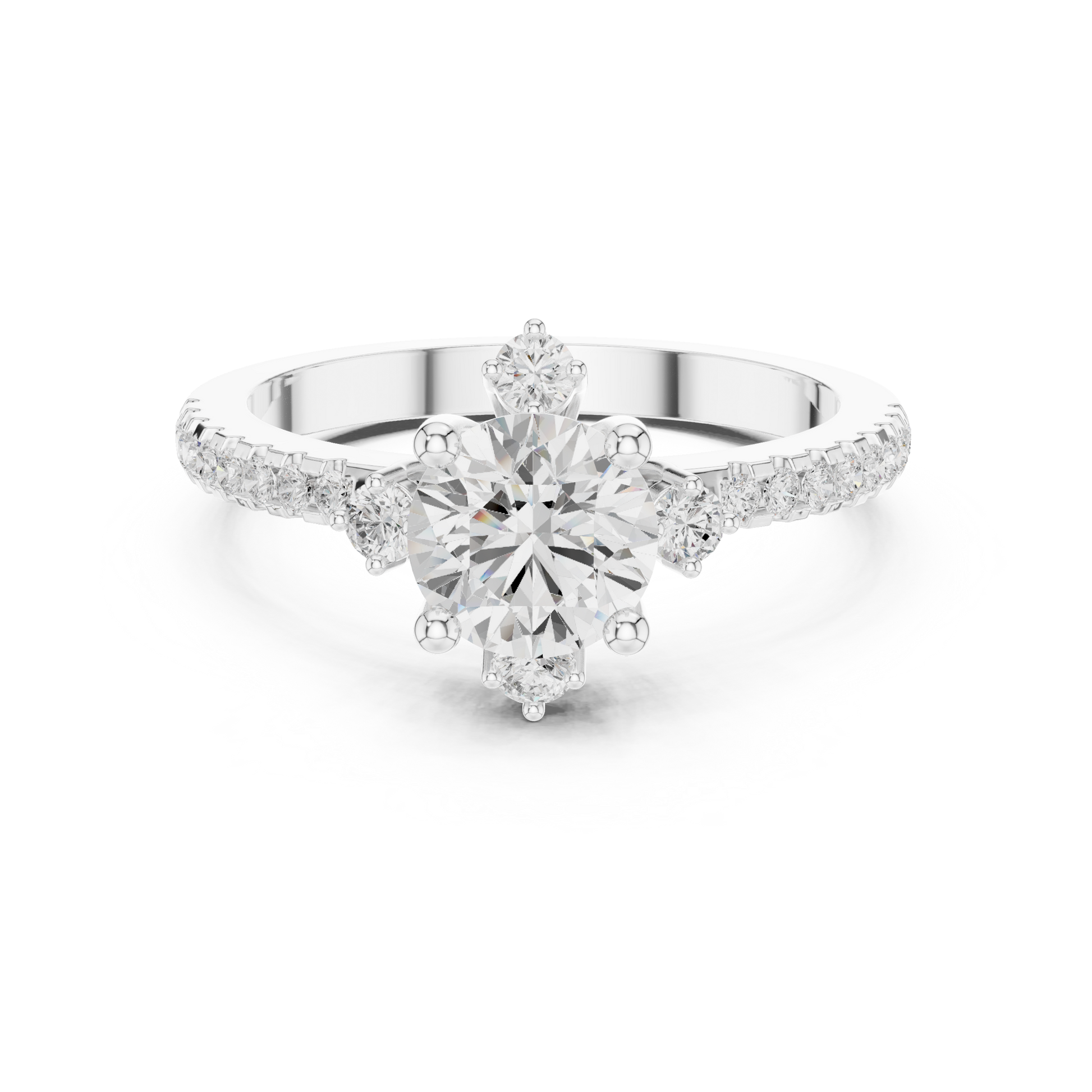 Round Halo Lab Grown Diamond Ring