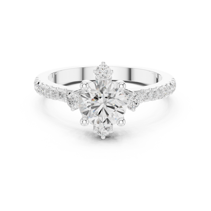 Round Halo Lab Grown Diamond Ring