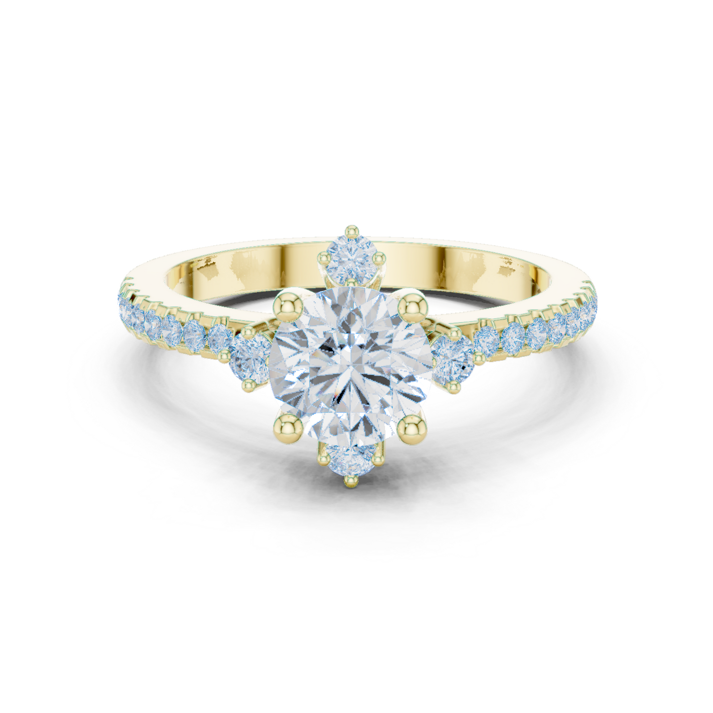Round Halo Lab Grown Diamond Ring