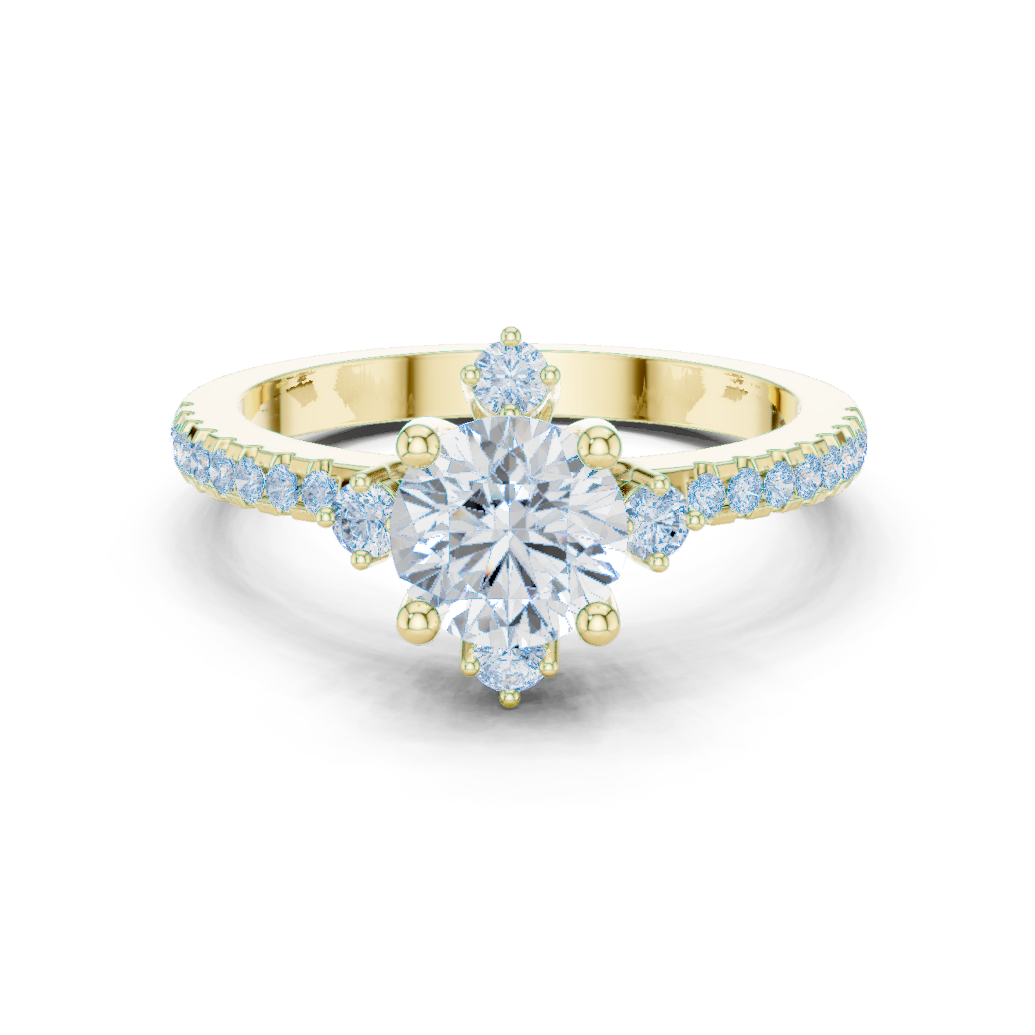 Round Halo Lab Grown Diamond Ring