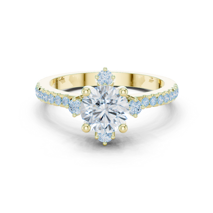 Round Halo Lab Grown Diamond Ring