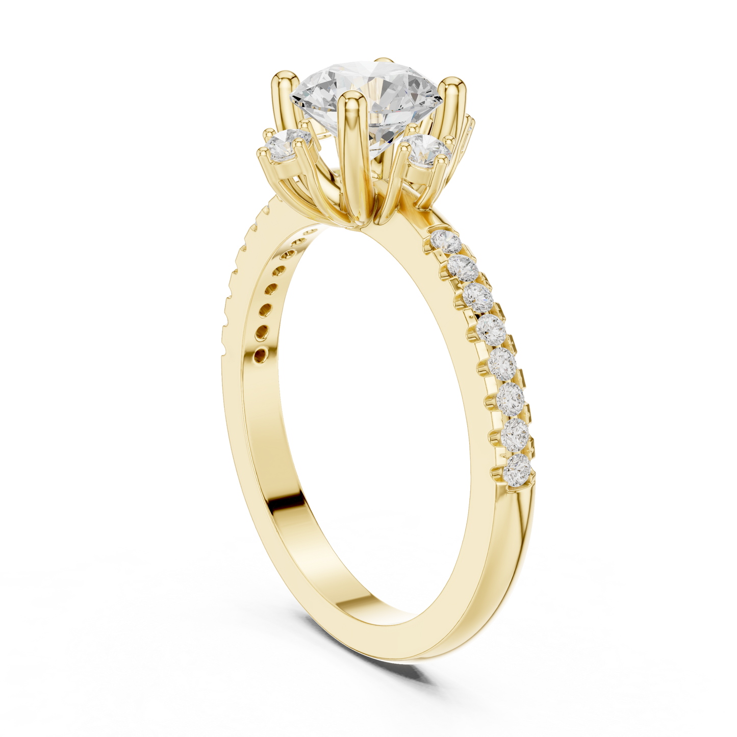 Round Halo Lab Grown Diamond Ring