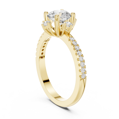 Round Halo Lab Grown Diamond Ring