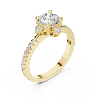 Round Halo Lab Grown Diamond Ring