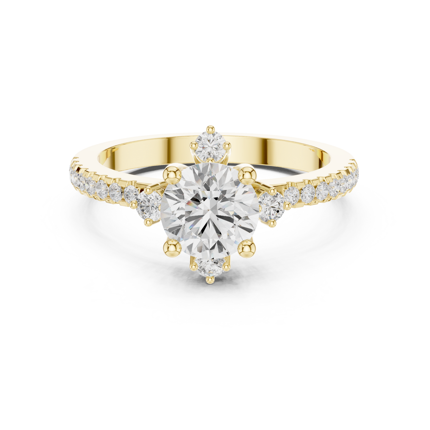 Round Halo Lab Grown Diamond Ring