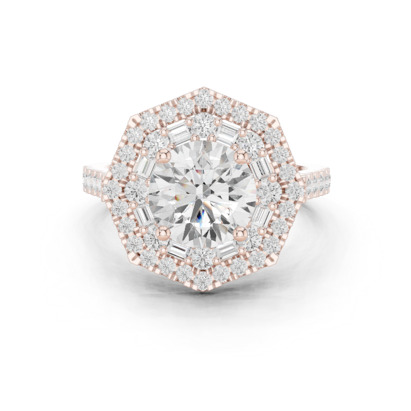 Round Halo Lab Grown Diamond Ring