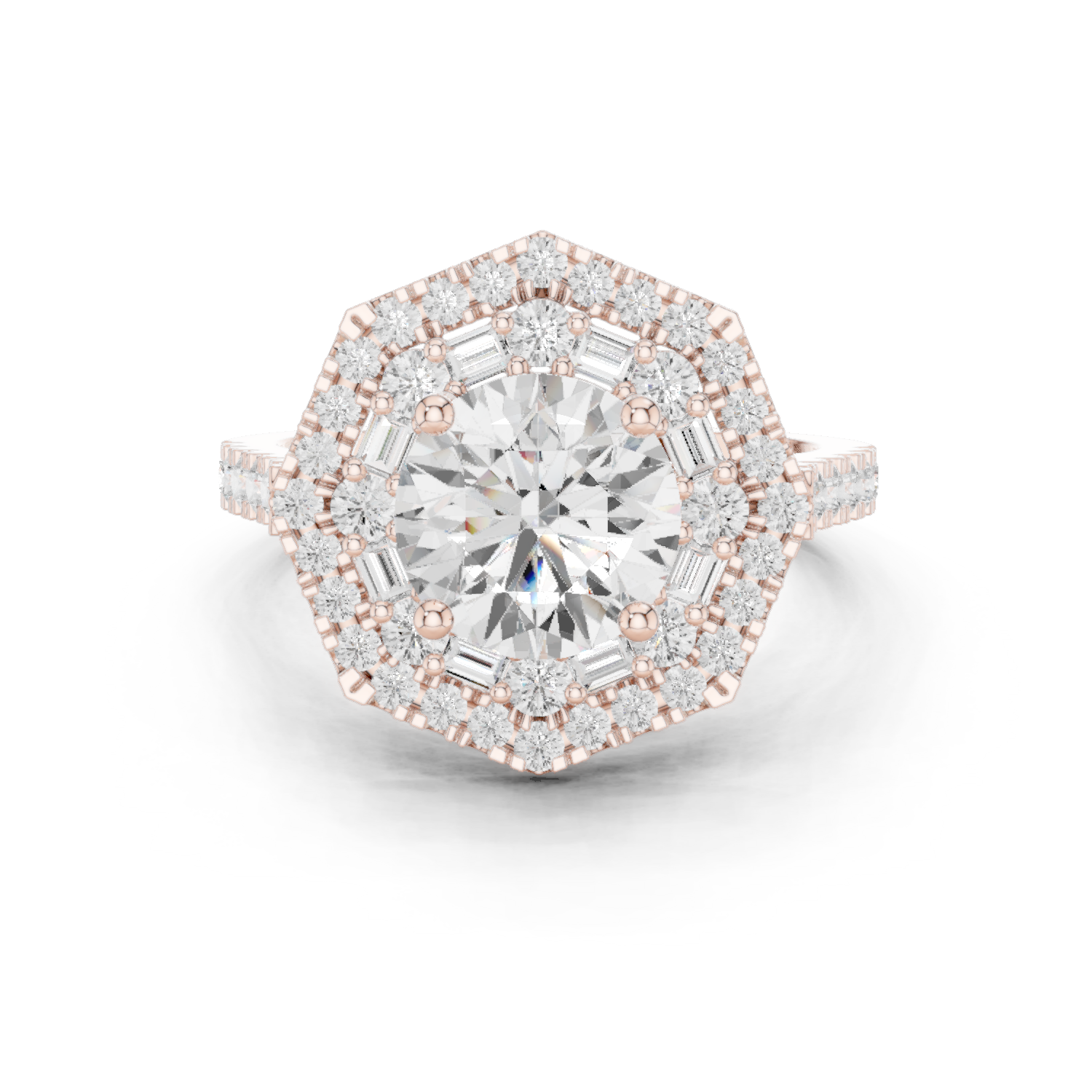 Round Halo Lab Grown Diamond Ring