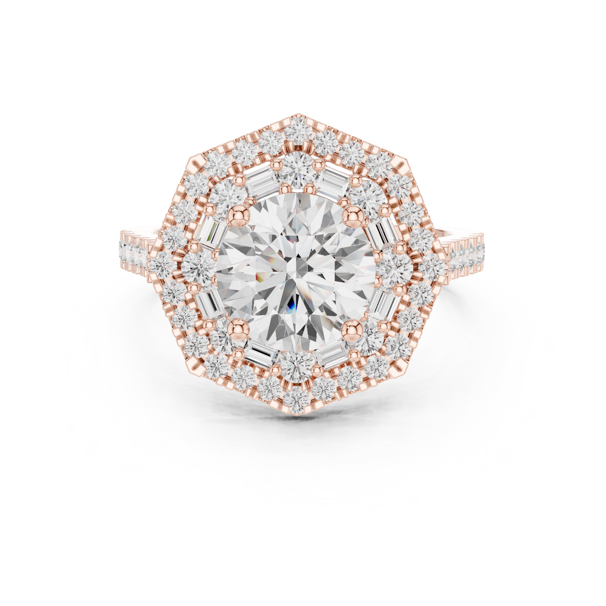 Round Halo Lab Grown Diamond Ring
