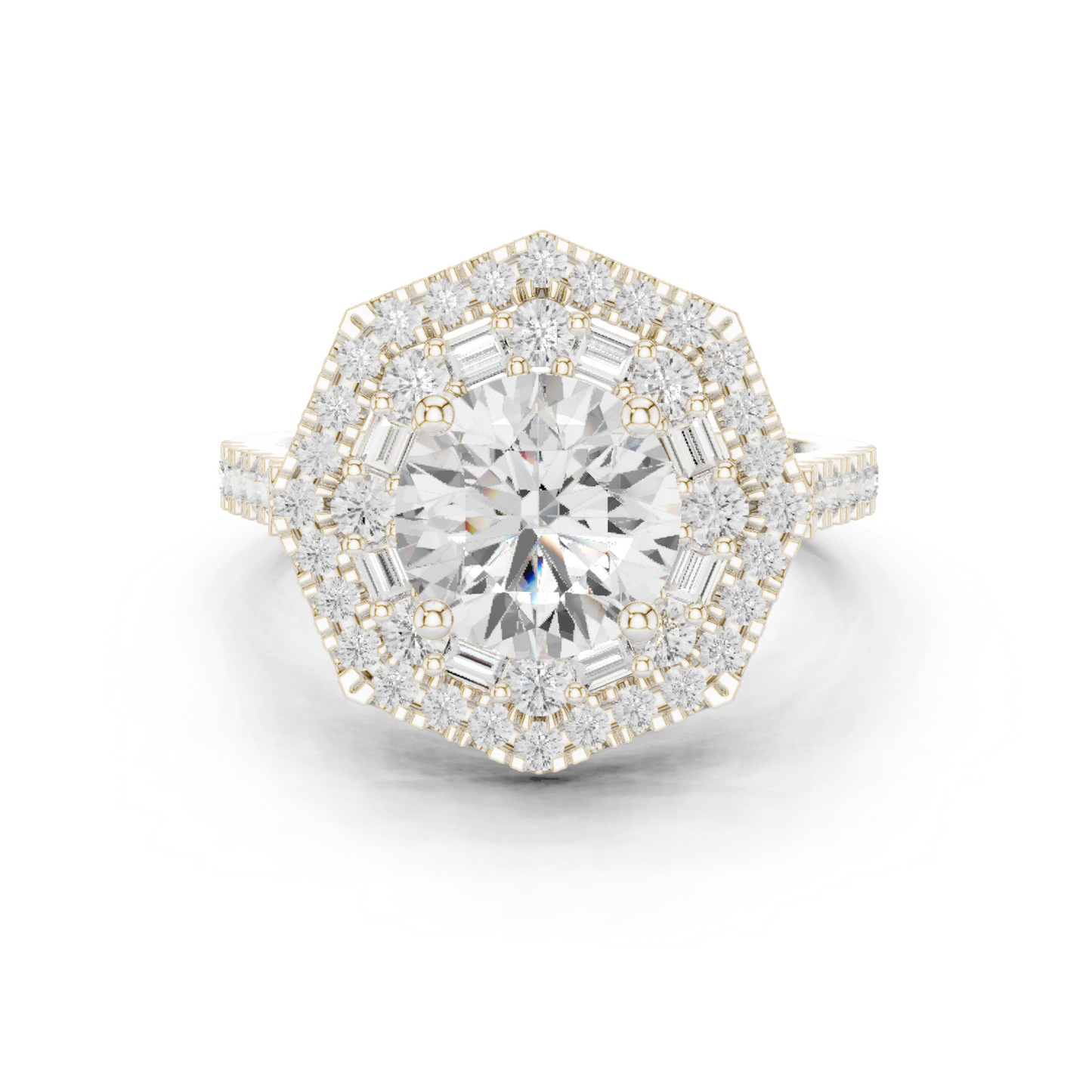 Round Halo Lab Grown Diamond Ring