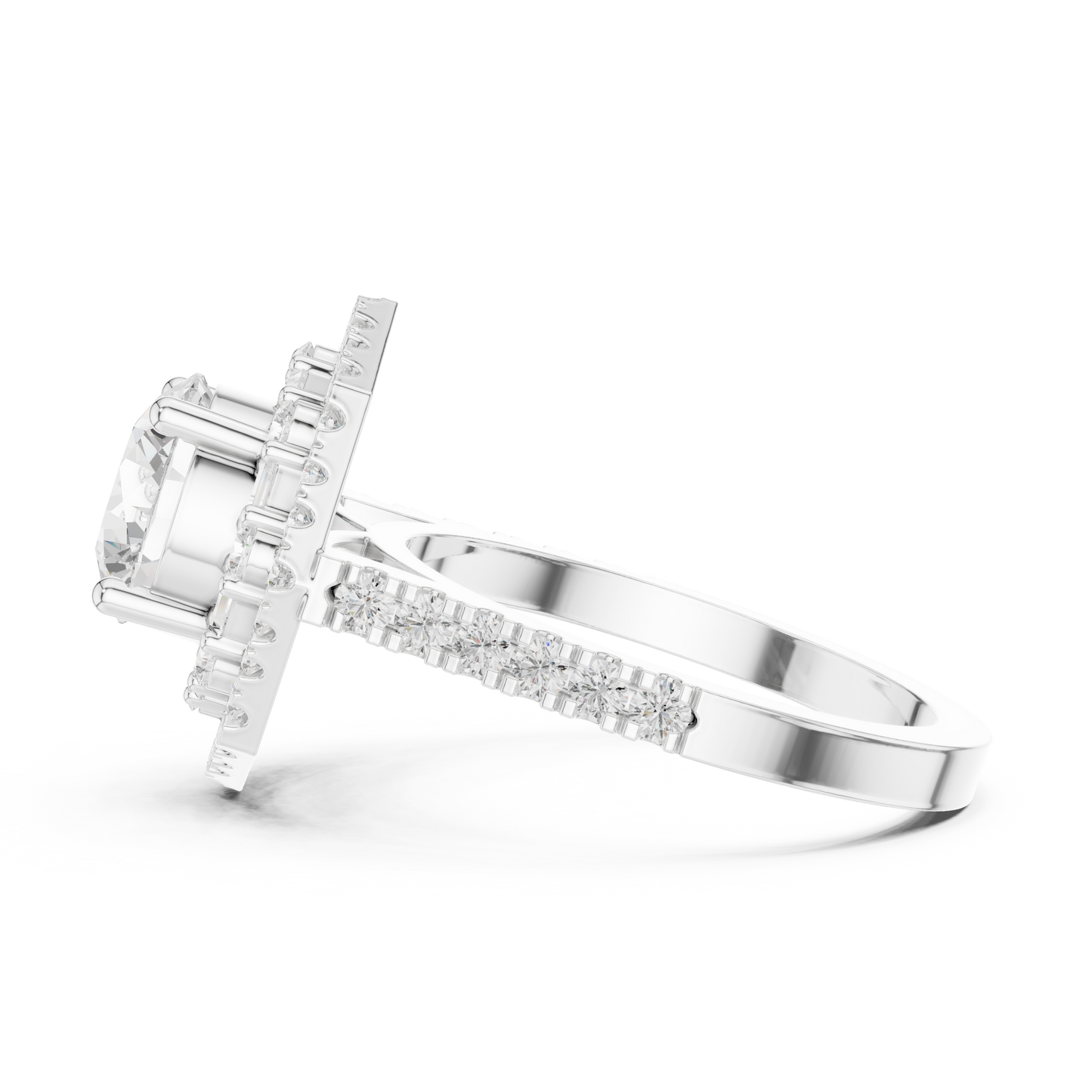 Round Halo Lab Grown Diamond Ring