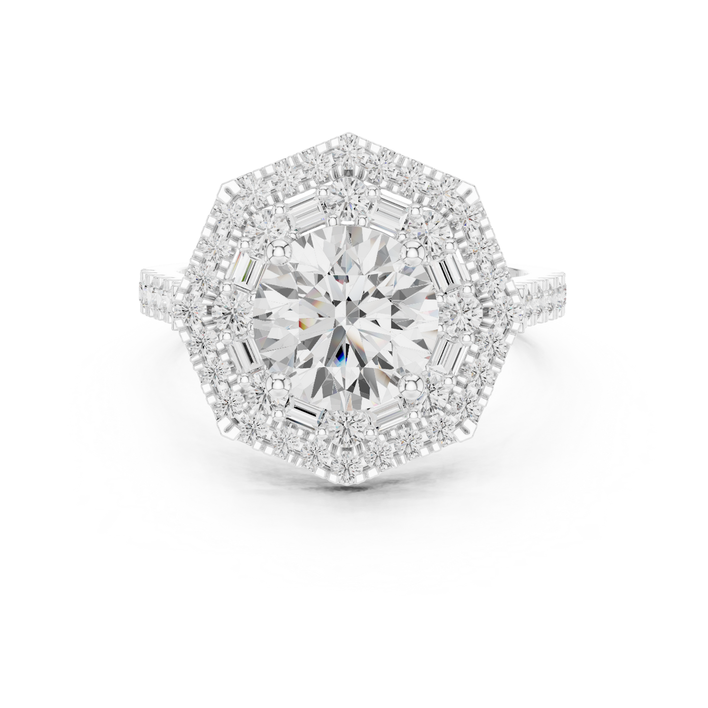 Round Halo Lab Grown Diamond Ring