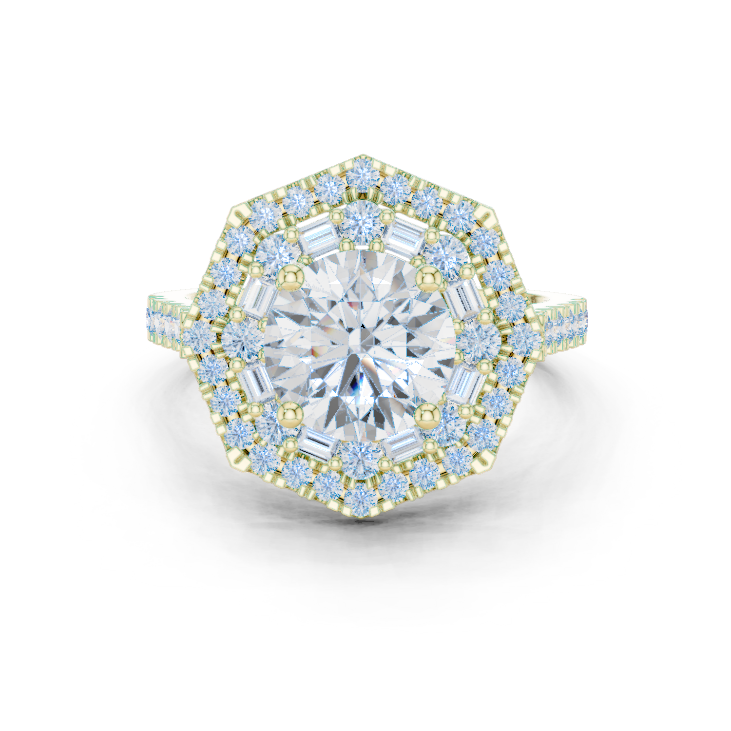 Round Halo Lab Grown Diamond Ring