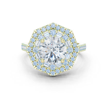 Round Halo Lab Grown Diamond Ring