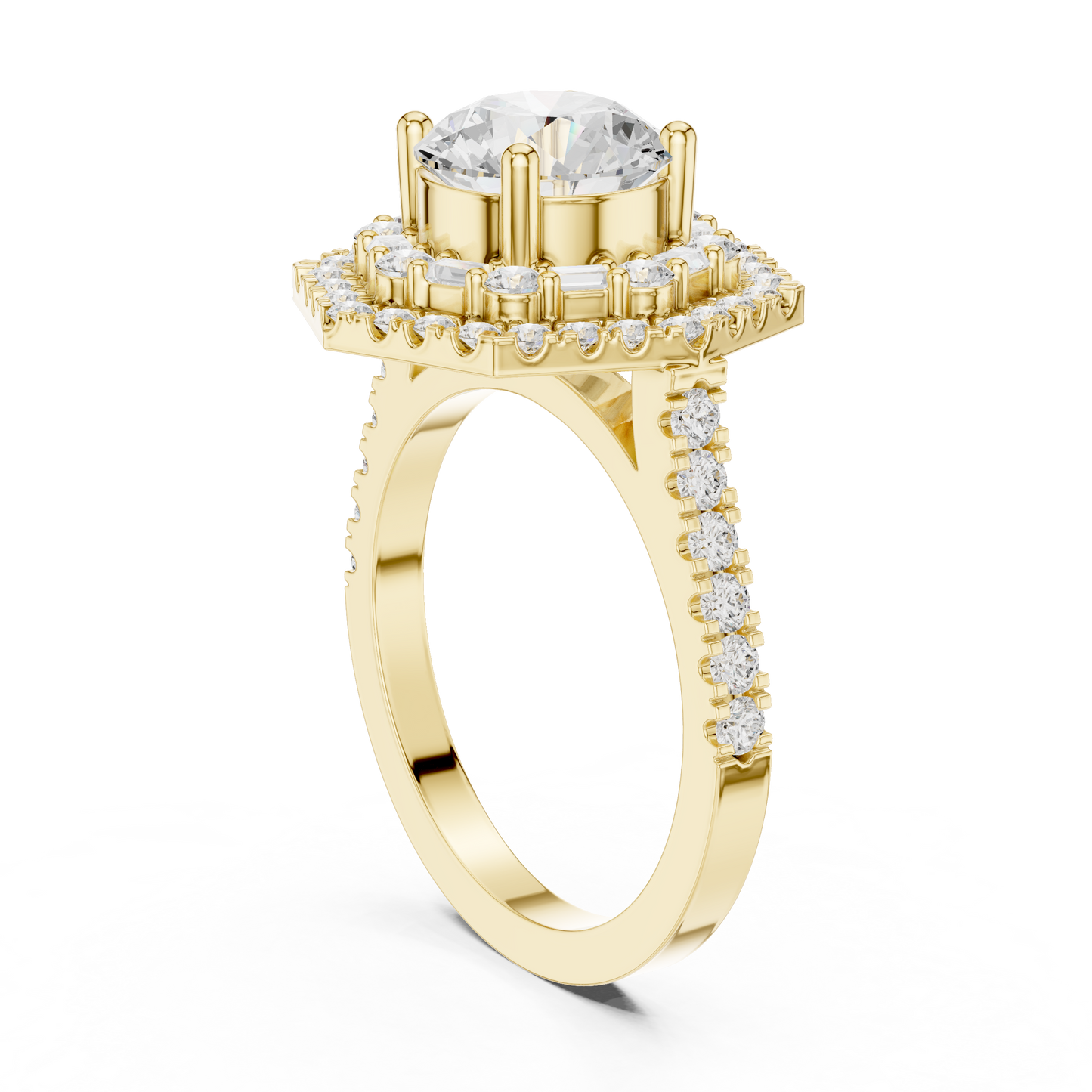 Round Halo Lab Grown Diamond Ring