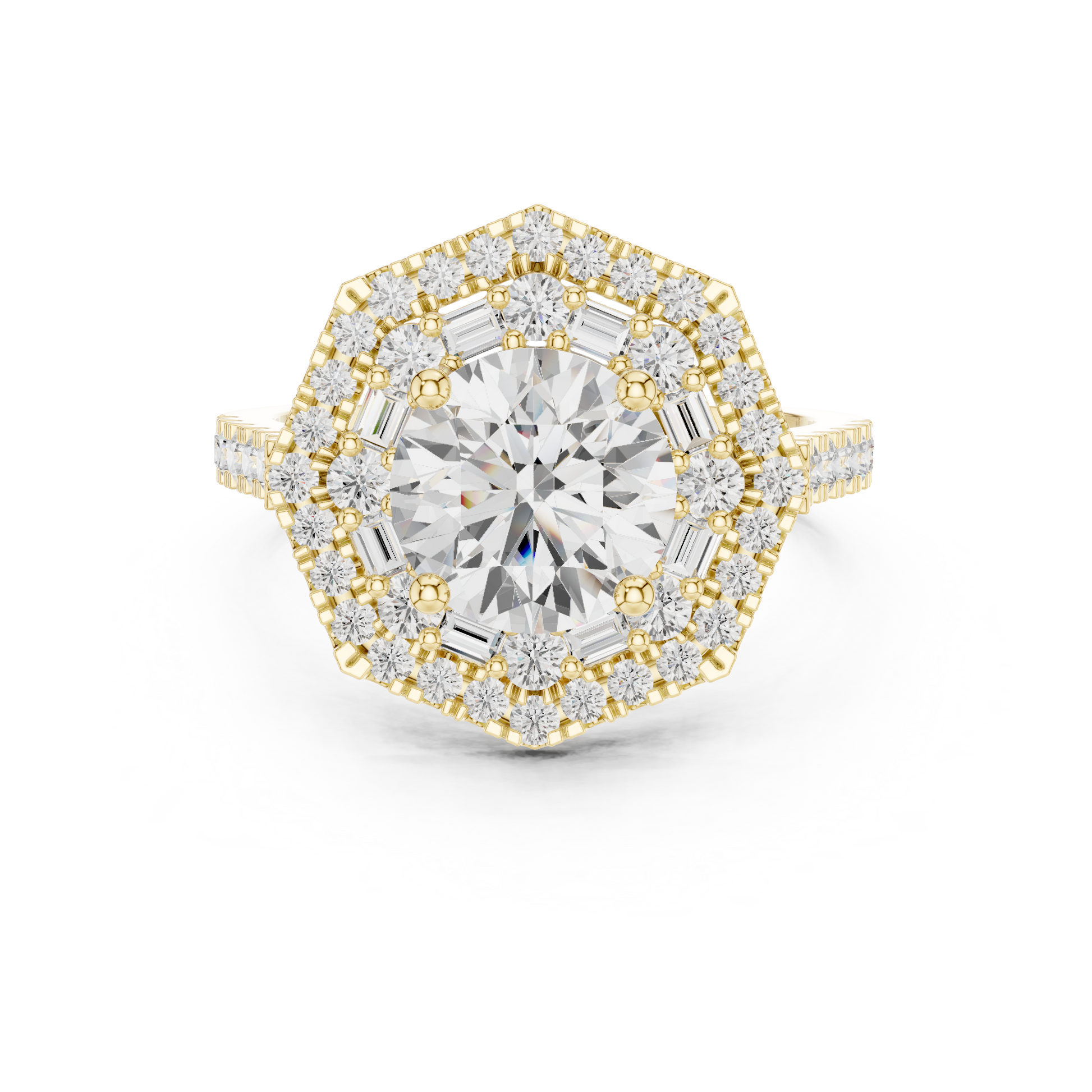 Round Halo Lab Grown Diamond Ring
