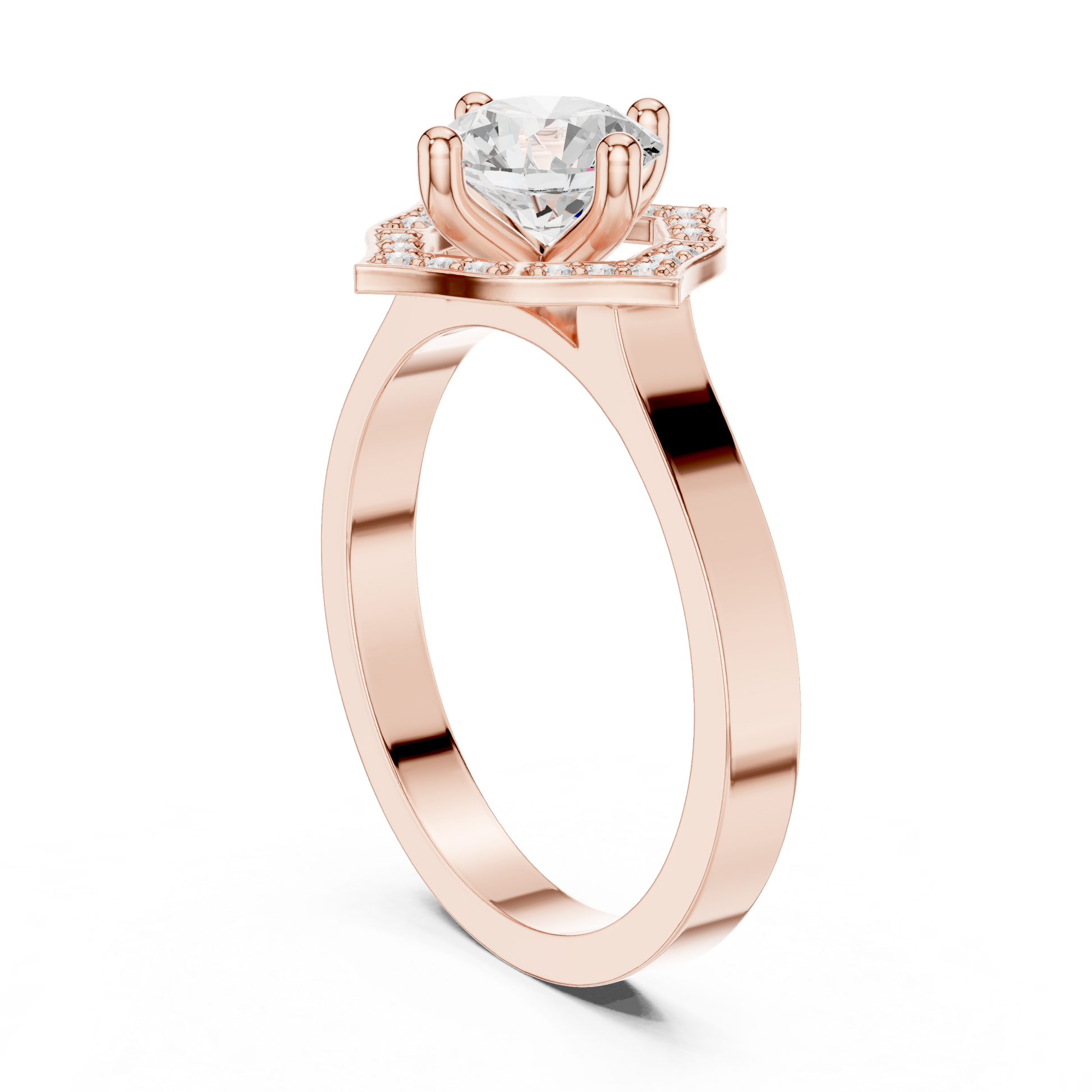 Round Halo Lab Grown Diamond Ring