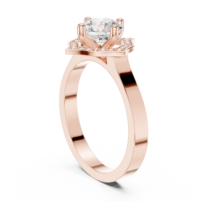 Round Halo Lab Grown Diamond Ring