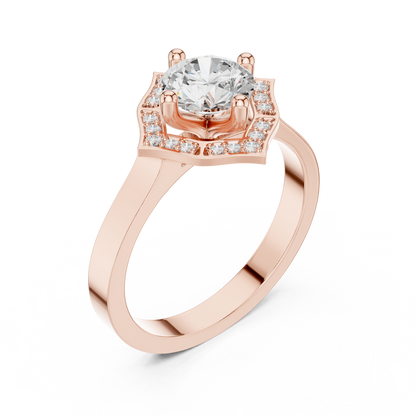 Round Halo Lab Grown Diamond Ring