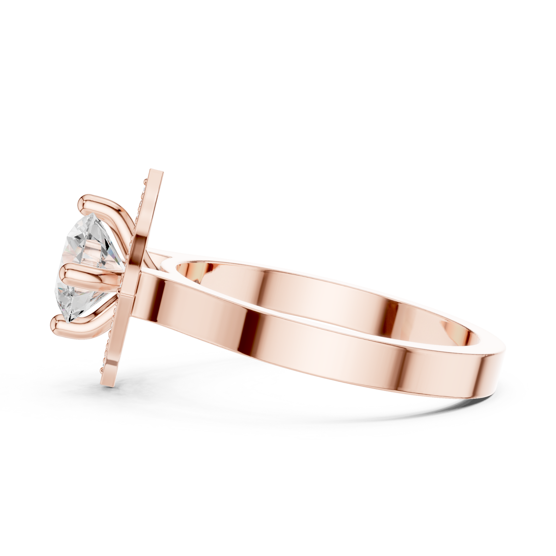 Round Halo Lab Grown Diamond Ring