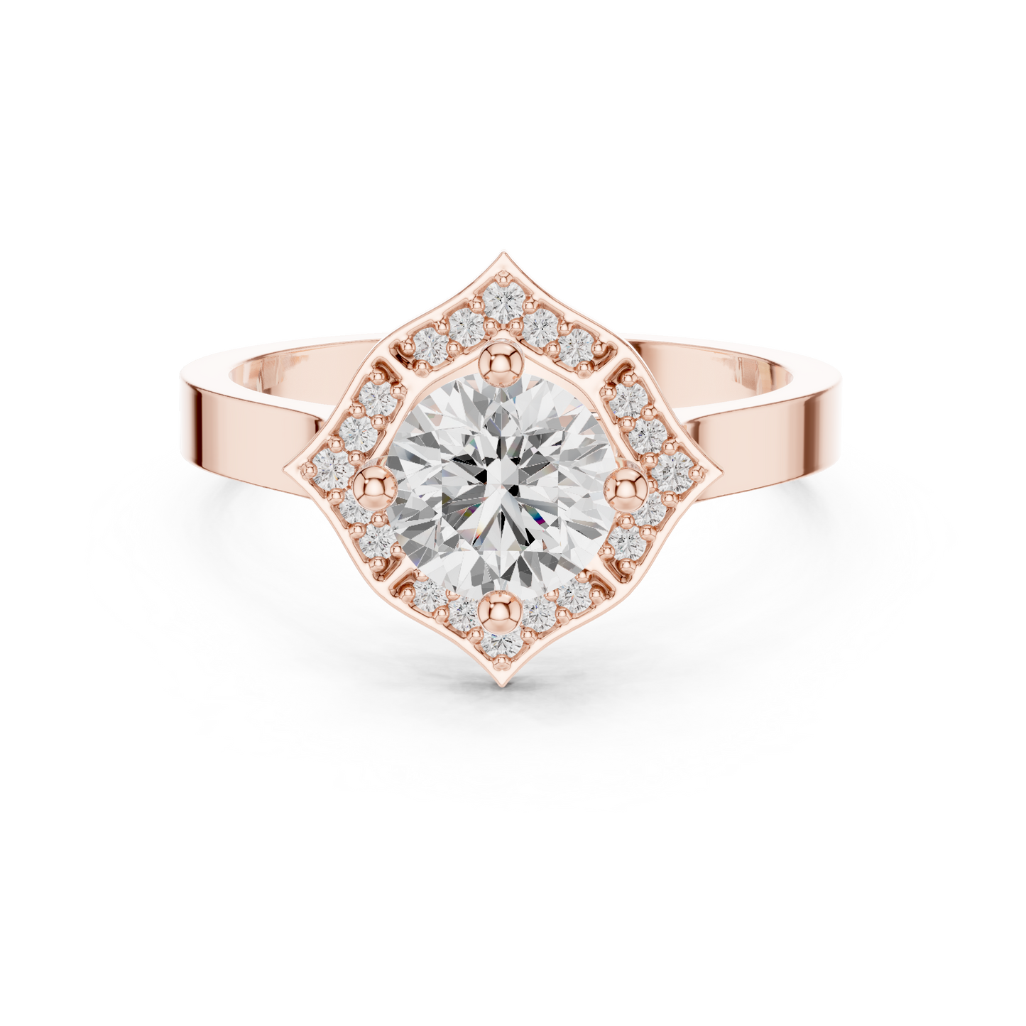 Round Halo Lab Grown Diamond Ring