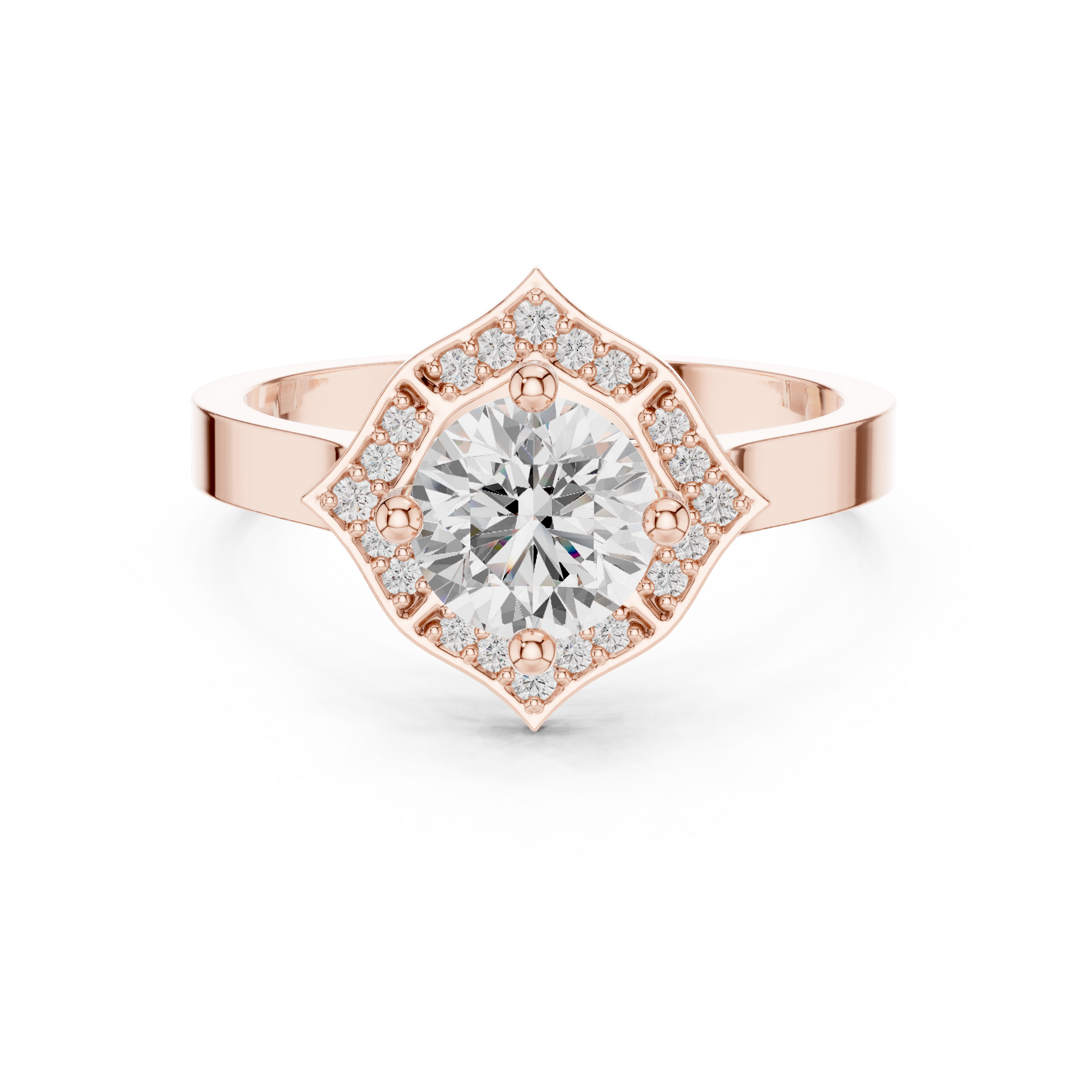 Round Halo Lab Grown Diamond Ring