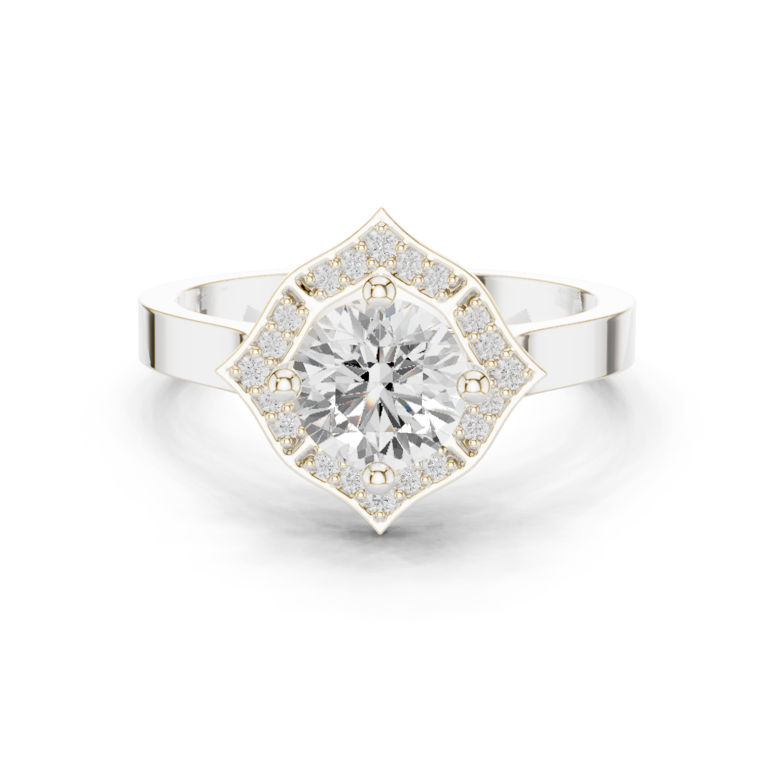 Round Halo Lab Grown Diamond Ring