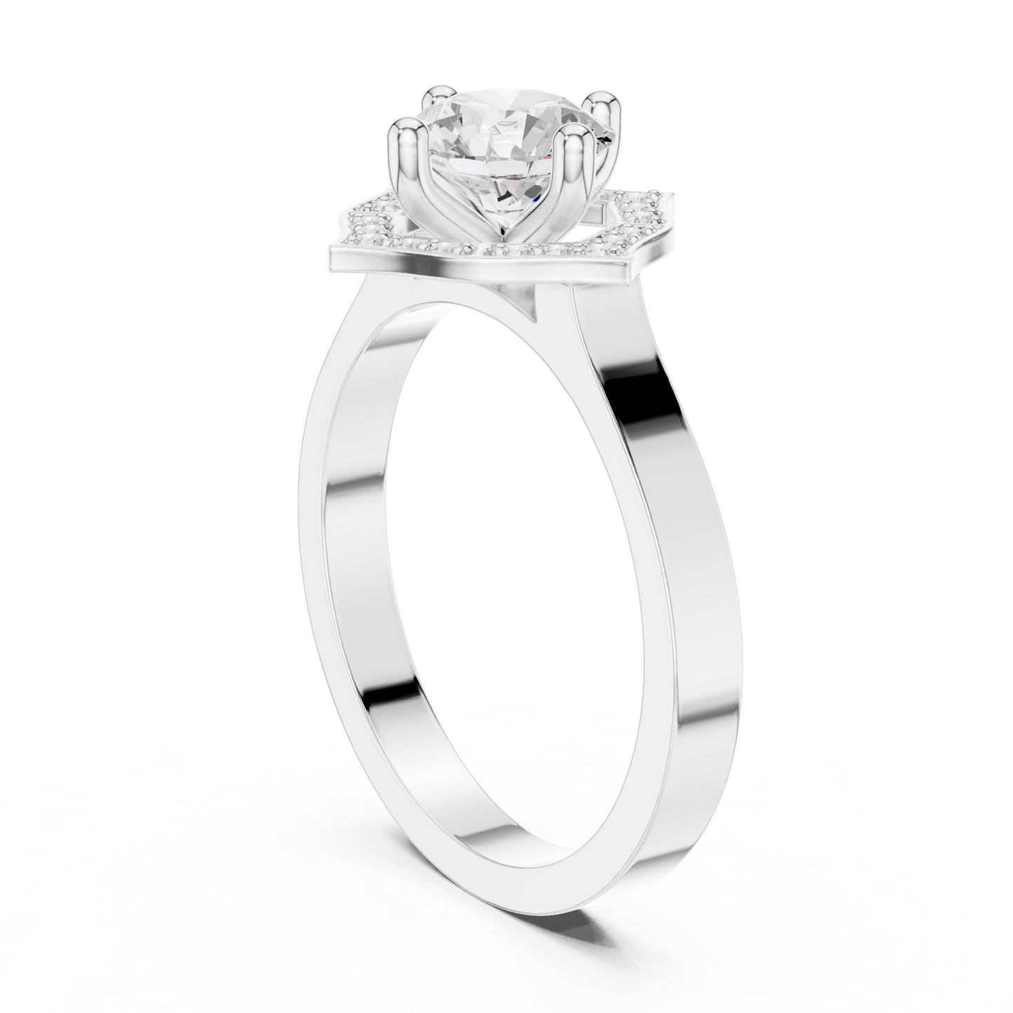 Round Halo Lab Grown Diamond Ring