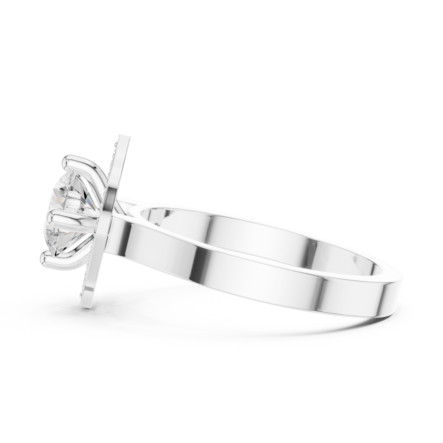 Round Halo Lab Grown Diamond Ring
