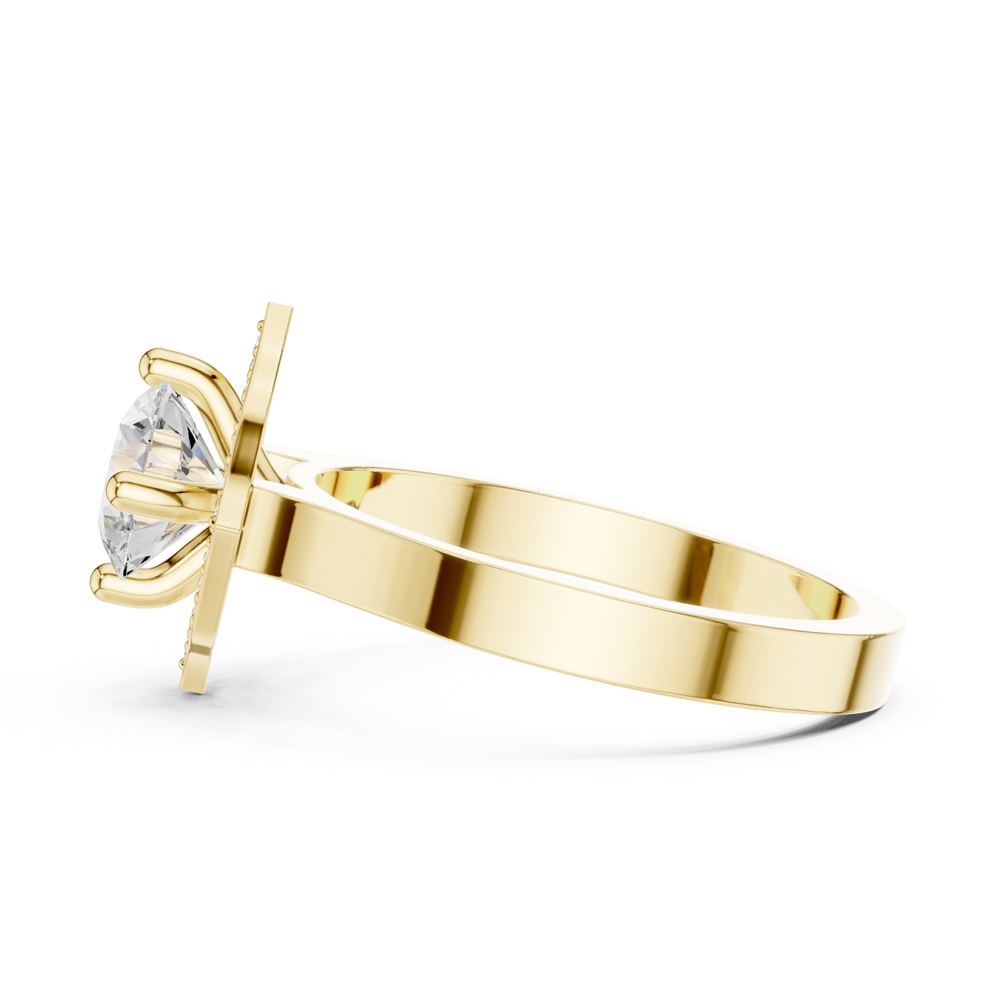 Round Halo Lab Grown Diamond Ring