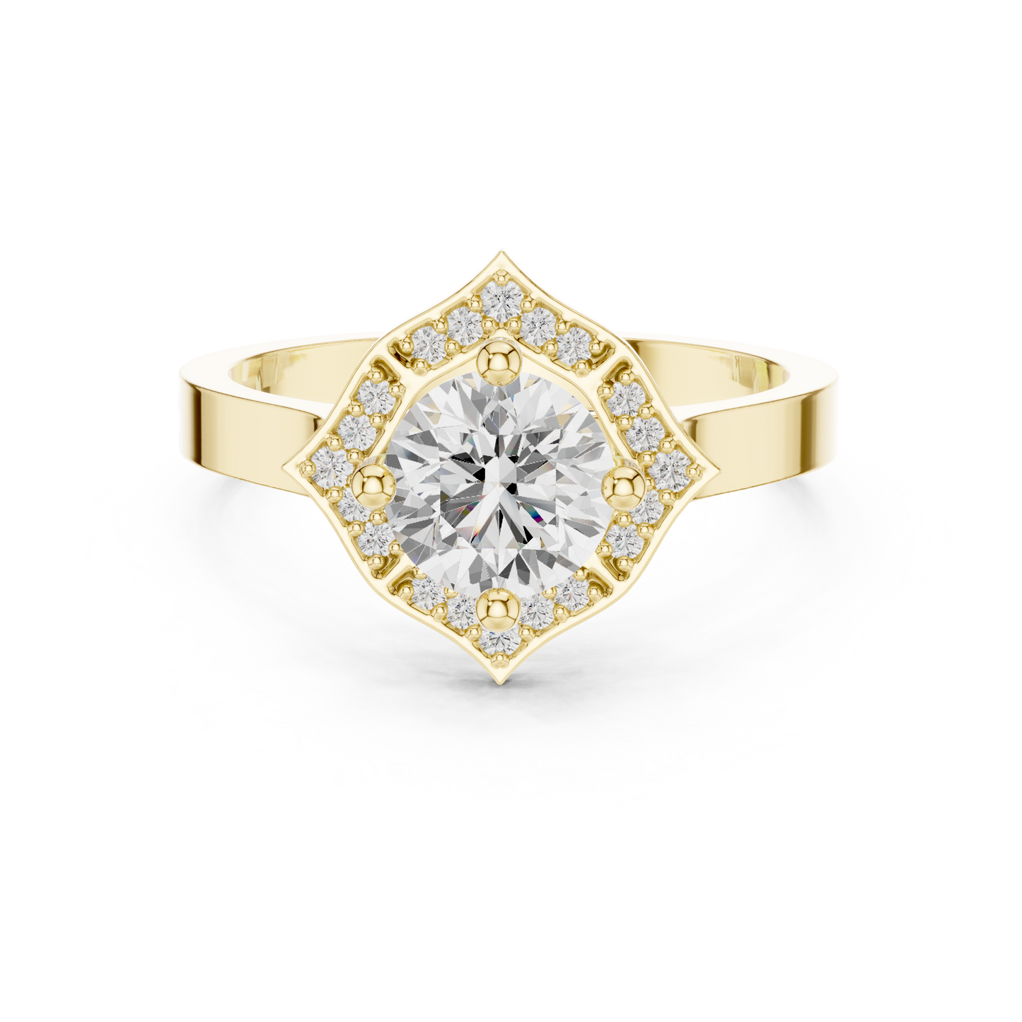 Round Halo Lab Grown Diamond Ring