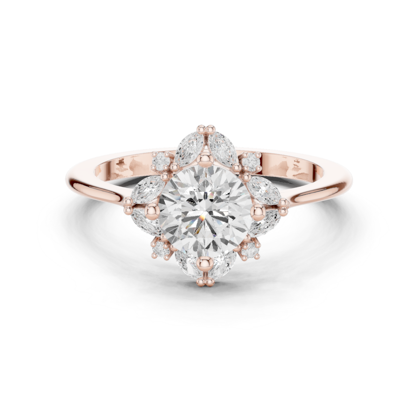 Round Halo Lab Grown Diamond Ring