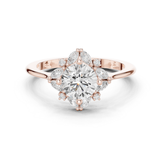 Round Halo Lab Grown Diamond Ring