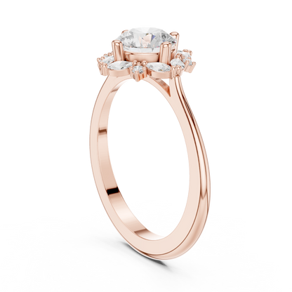 Round Halo Lab Grown Diamond Ring